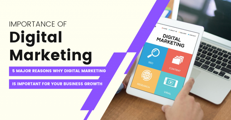 Importance of Digital Marketing: 5 Major Reasons Why Digital Marketing Is Important for Your Business Growth.
